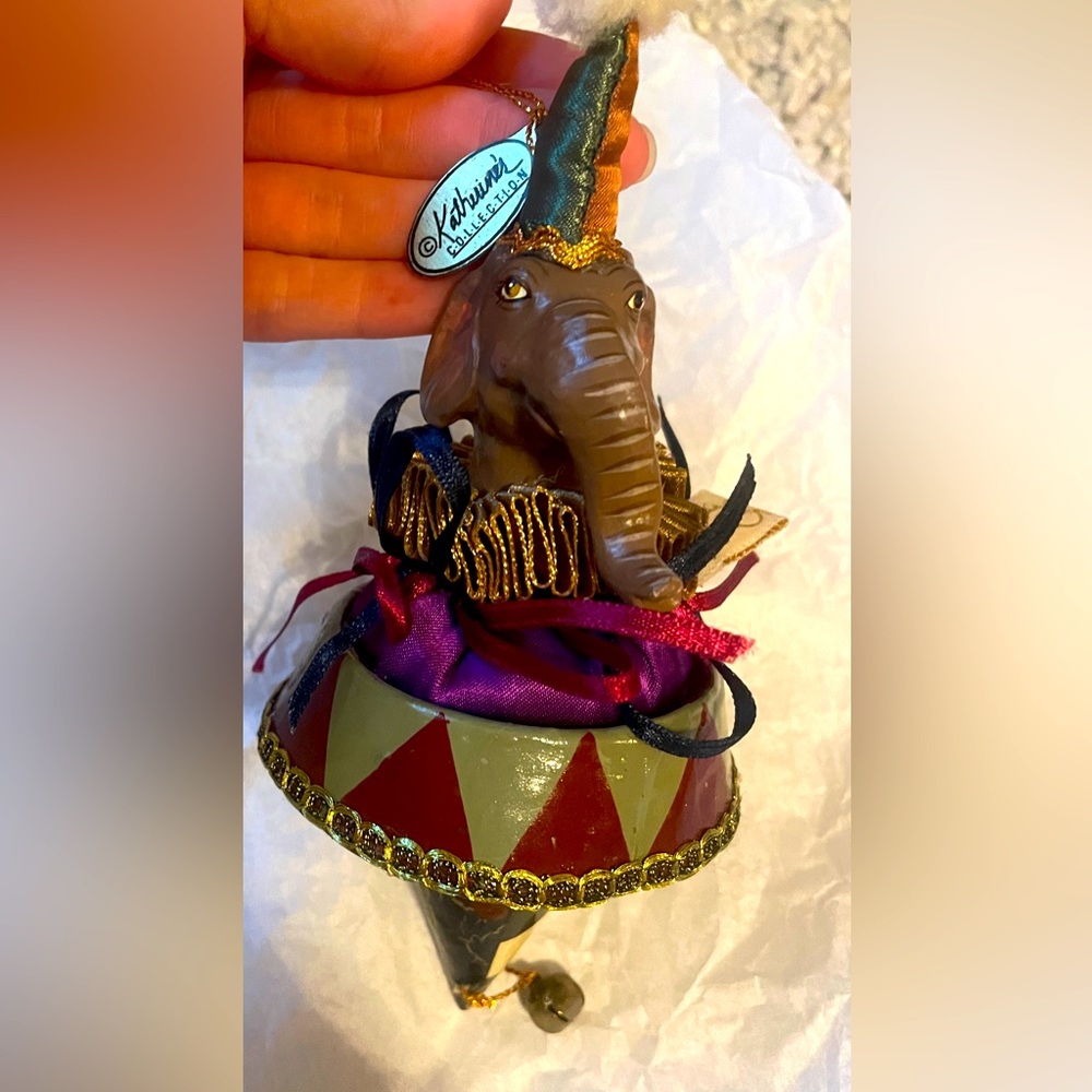 Katherine's Collection elephant Ornament NWT